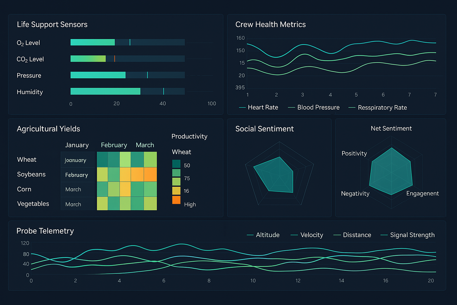 Spaceship management dashboard