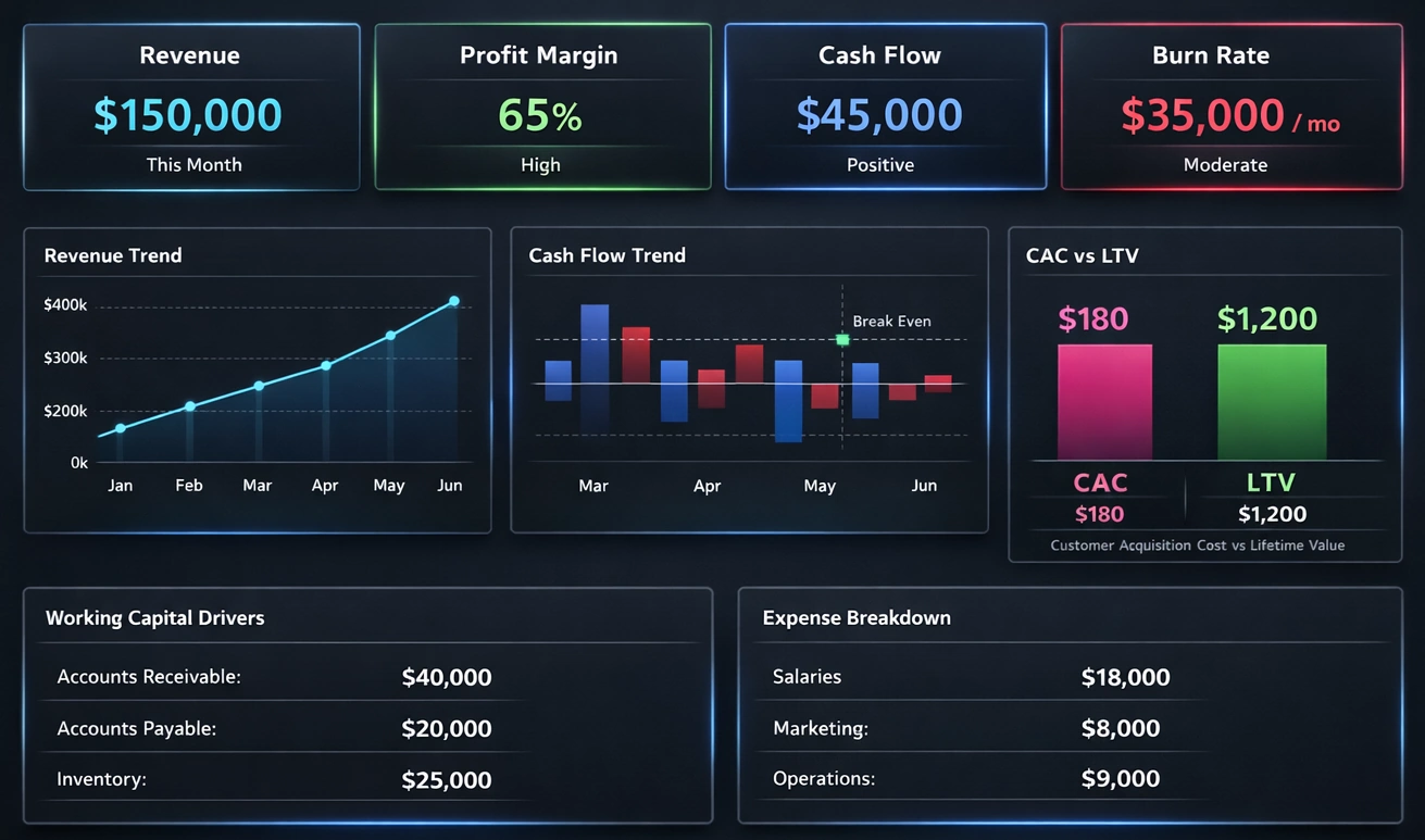 Startup Metrics Dashboard
