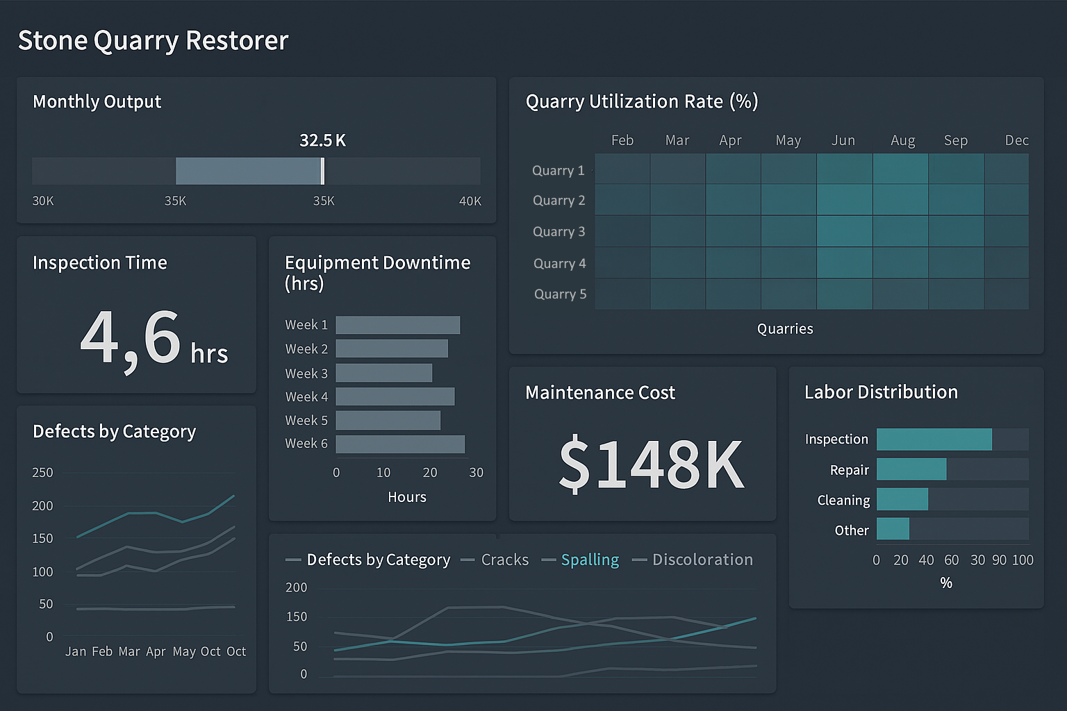 stone quarry restorer dashboard