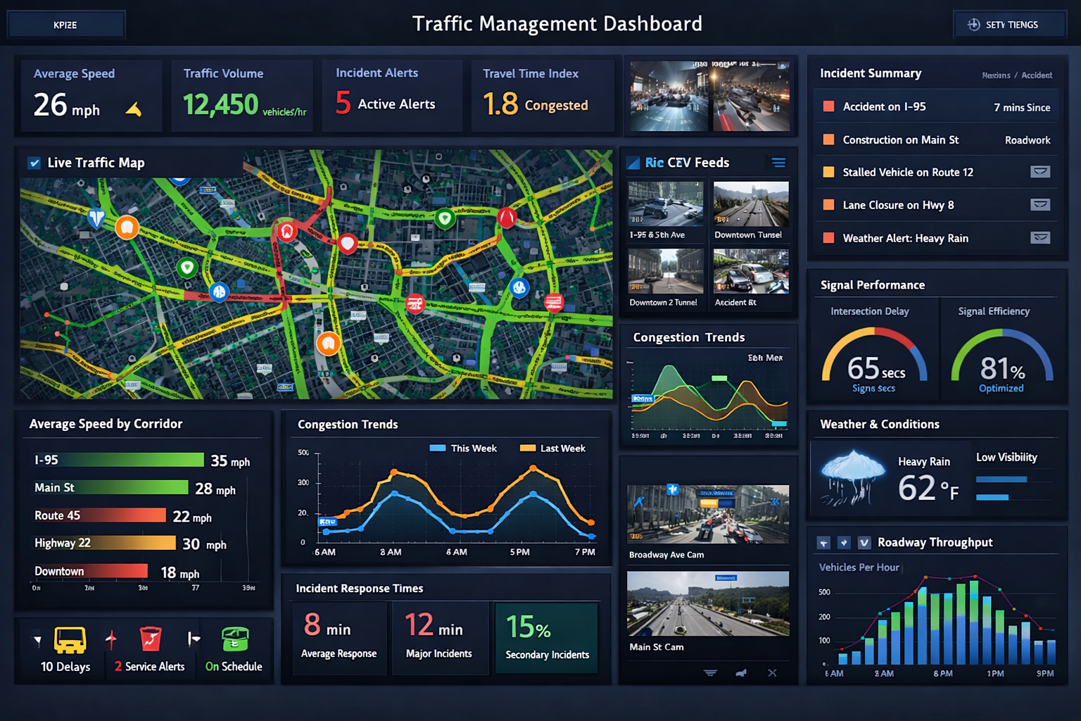 traffic congestion dashboard