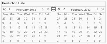 weekly dashboard calendar selection