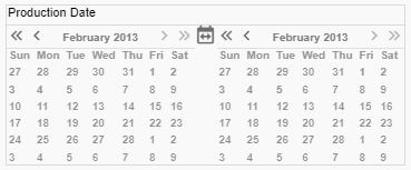 weekly dashboard calendar selection