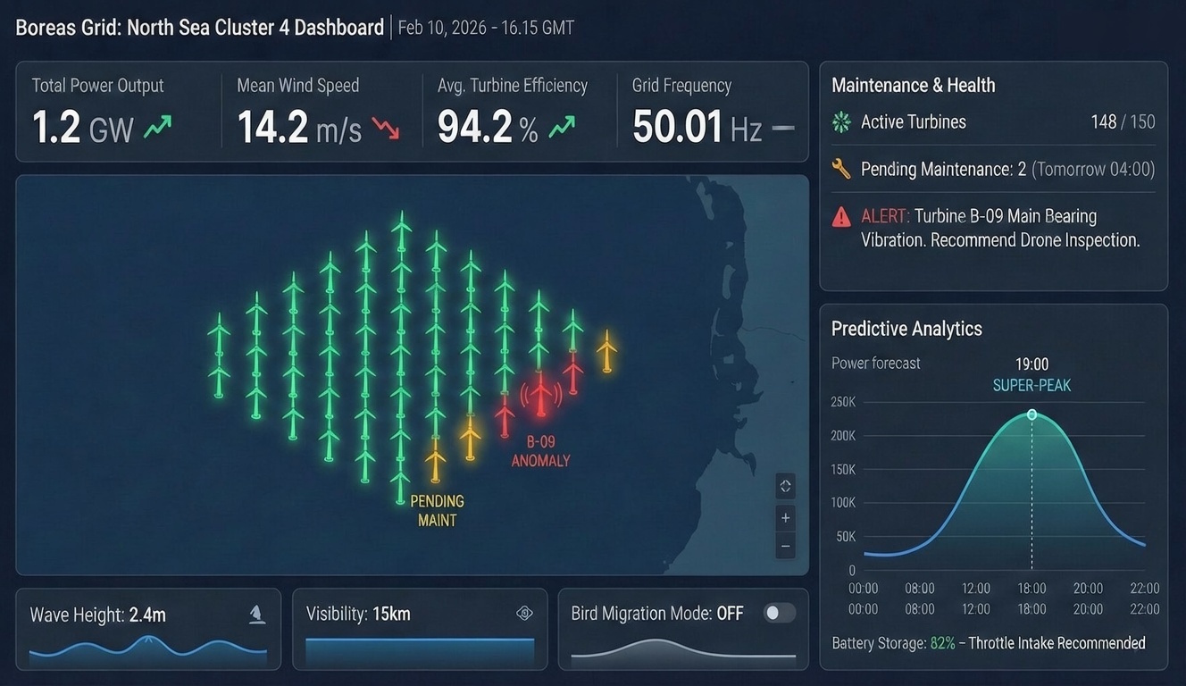 Wind farm performance monitoring