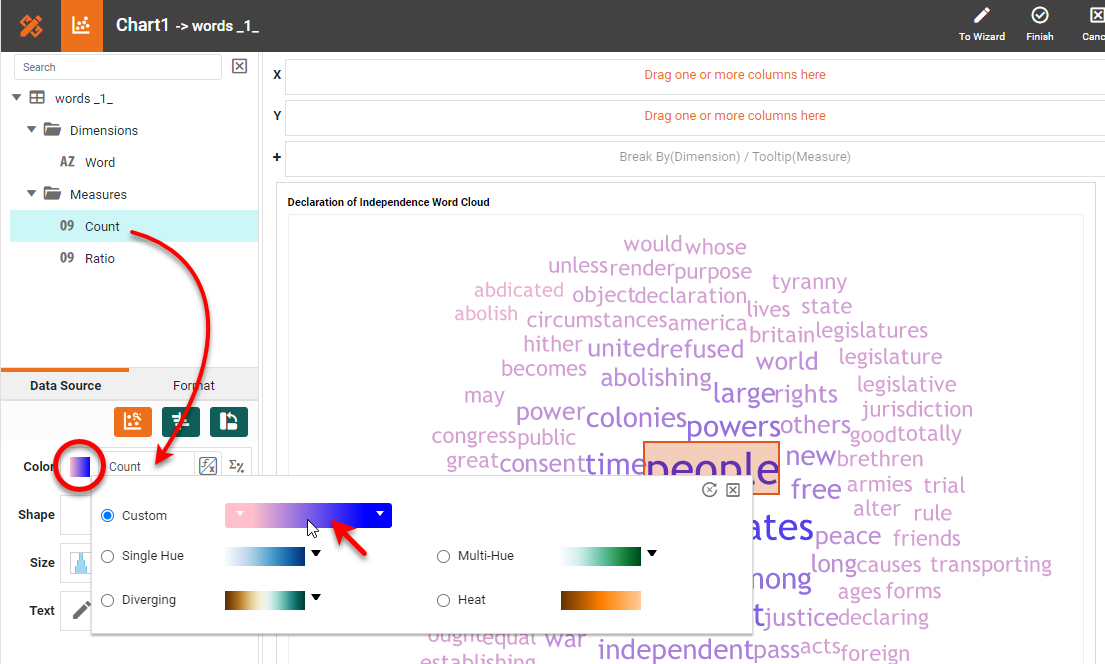 creating a  word cloud step 5